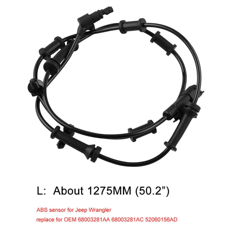Car Front ABS Wheel Speed Sensor 68003281AC for 2007-2018 Jeep Wrangler JK, For 2007-2018 Jeep Wrangler JK