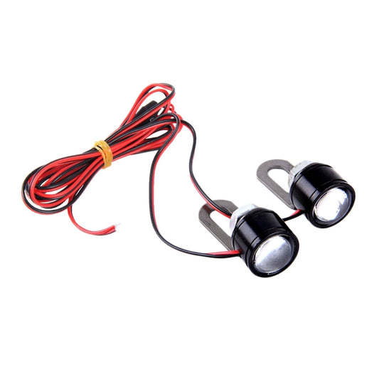 Lot de 2 feux LED «&nbsp;yeux d'aigle&nbsp;» 12&nbsp;V 3&nbsp;W pour moto, longueur du câble&nbsp;: 45&nbsp;cm