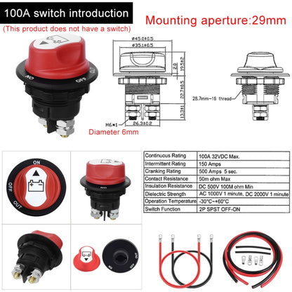 8 AWG Battery Switch Connecting Cable for Car / Motorcycle / Ocean Liner, 8 AWG