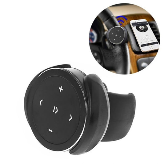 Contrôleur Bluetooth sans fil pour voiture, multimédia pour téléphone portable, télécommande multifonction pour volant avec support, avec support (noir), avec support (argent)
