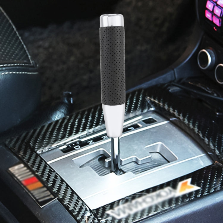 Metal Leather Long Column Car Shift Knob, Size: 18x3.3cm, Size: 18x3.3cm (Silver), Size: 18x3.3cm (Black), Size: 18x3.3cm (Blue), Size: 18x3.3cm (Red)