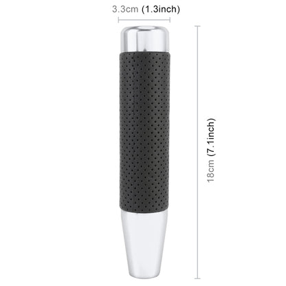 Metal Leather Long Column Car Shift Knob, Size: 18x3.3cm, Size: 18x3.3cm (Silver), Size: 18x3.3cm (Black), Size: 18x3.3cm (Blue), Size: 18x3.3cm (Red)