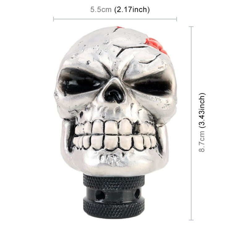Universal Skull Head Shape Manual or Automatic Gear Shift Knob, Size: 8.7x5.5cm