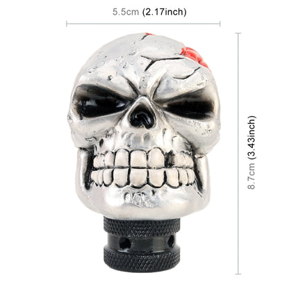 Universal Skull Head Shape Manual or Automatic Gear Shift Knob, Size: 8.7x5.5cm