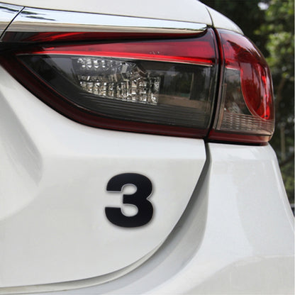 Car Vehicle Badge Emblem 3D Number One Self-adhesive Sticker Decal, Size: 3.6*4.5*0.5cm, 1, 2, 3, 4, 5, 6, 7, 8