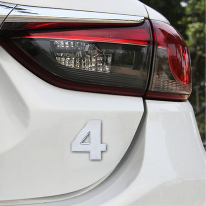 Car Vehicle Badge Emblem 3D Number One Self-adhesive Sticker Decal, Size: 3.6*4.5*0.5cm, 1, 2, 3, 4, 5, 6, 7, 8