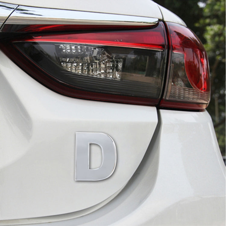 Car Vehicle Badge Emblem 3D English Letter Self-adhesive Sticker Decal, Size: 4.5*4.5*0.5cm, D, O, E, P, F, Q, G, R, H, S, I, T, A, J, U, Y, K, V, Z, L, W, B, M, X, C, N