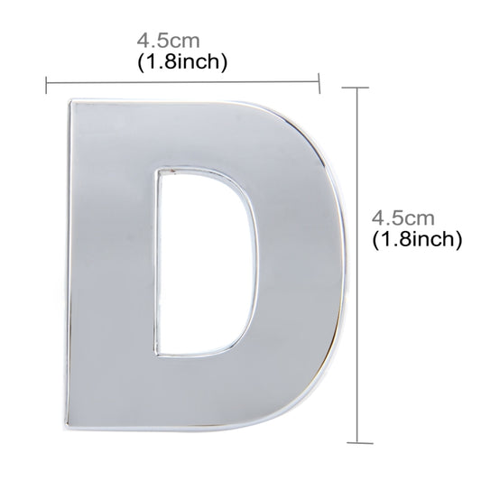 Car Vehicle Badge Emblem 3D English Letter Self-adhesive Sticker Decal, Size: 4.5*4.5*0.5cm, D, O, E, P, F, Q, G, R, H, S, I, T, A, J, U, Y, K, V, Z, L, W, B, M, X, C, N
