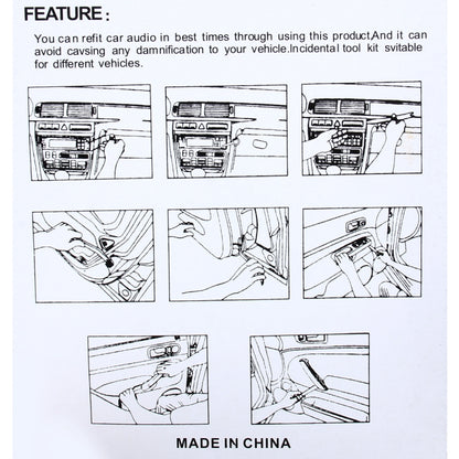Kit d'outils de démontage de panneau de porte et de tableau de bord pour système audio de voiture 12 en 1, 12 en 1
