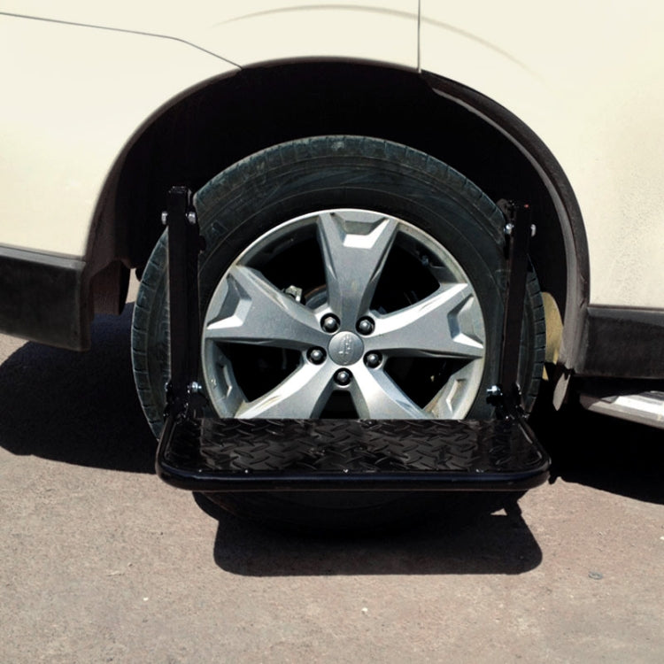 Portable Folding Car Stairs Tyre Mount Steps Ladder for Pickup Trucks, Truck, SUV, Tyre Mount