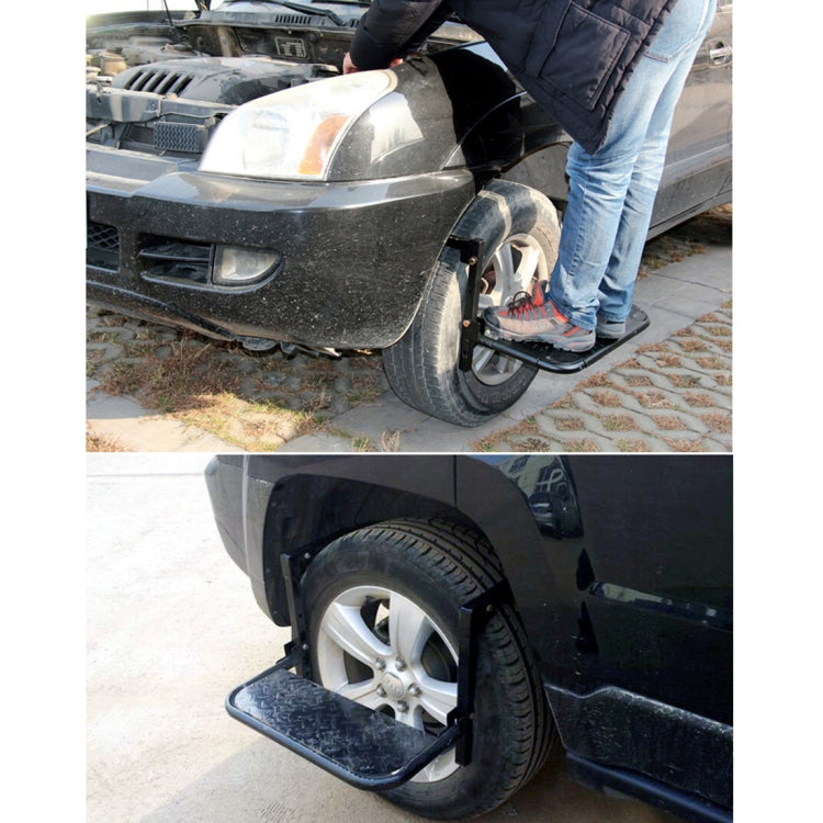 Portable Folding Car Stairs Tyre Mount Steps Ladder for Pickup Trucks, Truck, SUV, Tyre Mount