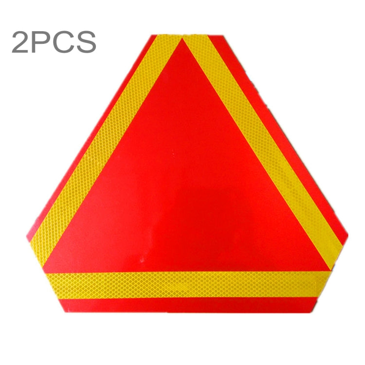 2 PCS Rear Truck Trailer Triangle Reflector Safty Warning Aluminum Board, Thickness: 1mm, 1mm Triangle Board