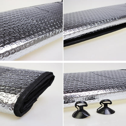 Silver Aluminum Foil Sun Shade Car Windshield Visor Cover Block Front Window Sunshade UV Protect, Size: 130 x 60cm, 130 x 60cm