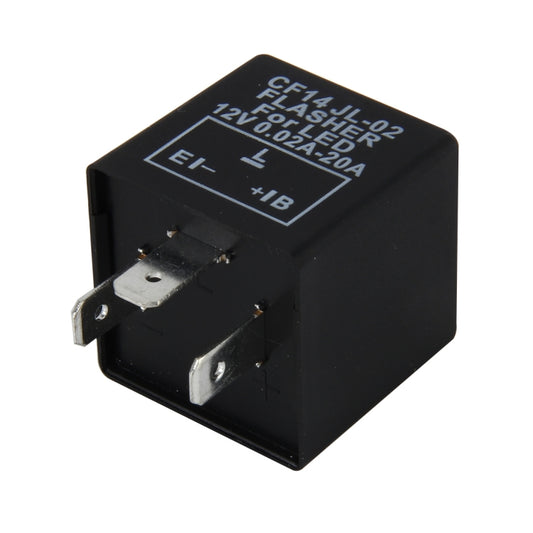 CF14 JL-02 Flasher for LED Auto Car-styling LED Turn Signal 3-Pin Car Flasher Relay Fix Hyper Flash General Lamp-LED Light Relay for European Cars, CF14  Not Adjustable Frequency