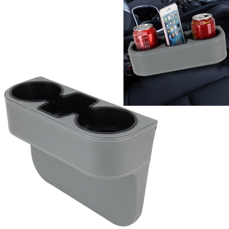 Car Seat Crevice Storage Box Cup Drink Holder Auto Pocket Stowing Tidying for Phone Pad Card Coin Case Car Accessories, Black, Grey, Khaki, Brown