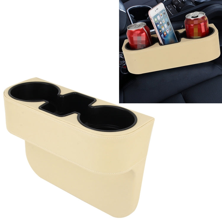 Car Seat Crevice Storage Box Cup Drink Holder Auto Pocket Stowing Tidying for Phone Pad Card Coin Case Car Accessories, Black, Grey, Khaki, Brown