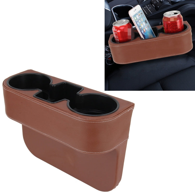 Car Seat Crevice Storage Box Cup Drink Holder Auto Pocket Stowing Tidying for Phone Pad Card Coin Case Car Accessories, Black, Grey, Khaki, Brown