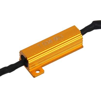 2 PCS H7 Car Canbus Error Canceller Decoder Load Resistor LED 50W 8 Ohm No Blinking Decoder Heat Resistance Aluminum Case Heat Sink High Power Metal Shell Resistance, H7