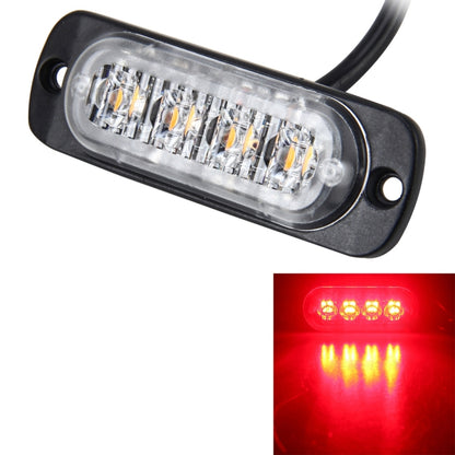 DC 12V-24V 2W 4LEDs SMD-2835 Lamps 17 Flash Patterns 3 Lines Car Flash Lamp Waterproof Car Truck Emergency Strobe Flash Warning Light, Cable Length: 90cm, 4LEDs