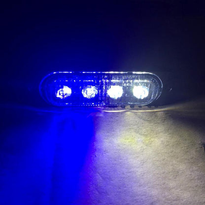 DC 12V-24V 2W 4LEDs SMD-2835 Lamps 17 Flash Patterns 3 Lines Car Flash Lamp Waterproof Car Truck Emergency Strobe Flash Warning Light, Cable Length: 90cm, 4LEDs
