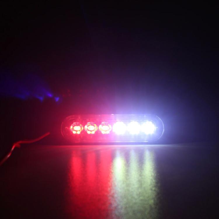 DC 12V-24V 2W 4LEDs SMD-2835 Lamps 17 Flash Patterns 3 Lines Car Flash Lamp Waterproof Car Truck Emergency Strobe Flash Warning Light, Cable Length: 90cm, 4LEDs