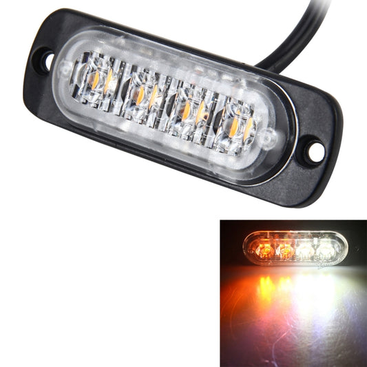 DC 12V-24V 2W 4LEDs SMD-2835 Lampen 17 Blitzmuster 3-Zeilen Auto-Blitzlampe Wasserdichte Auto LKW Notfall Stroboskop Blitz Warnleuchte, Kabellänge: 90cm, 4LEDs