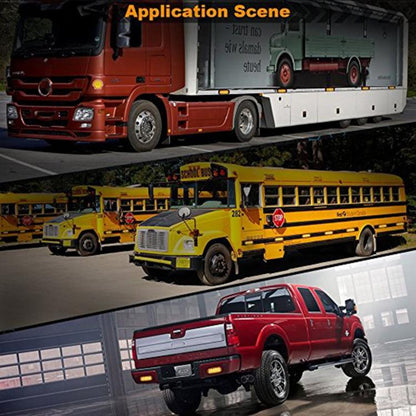 DC 12V-24V 2W 4LEDs SMD-2835 Lamps 17 Flash Patterns 3 Lines Car Flash Lamp Waterproof Car Truck Emergency Strobe Flash Warning Light, Cable Length: 90cm