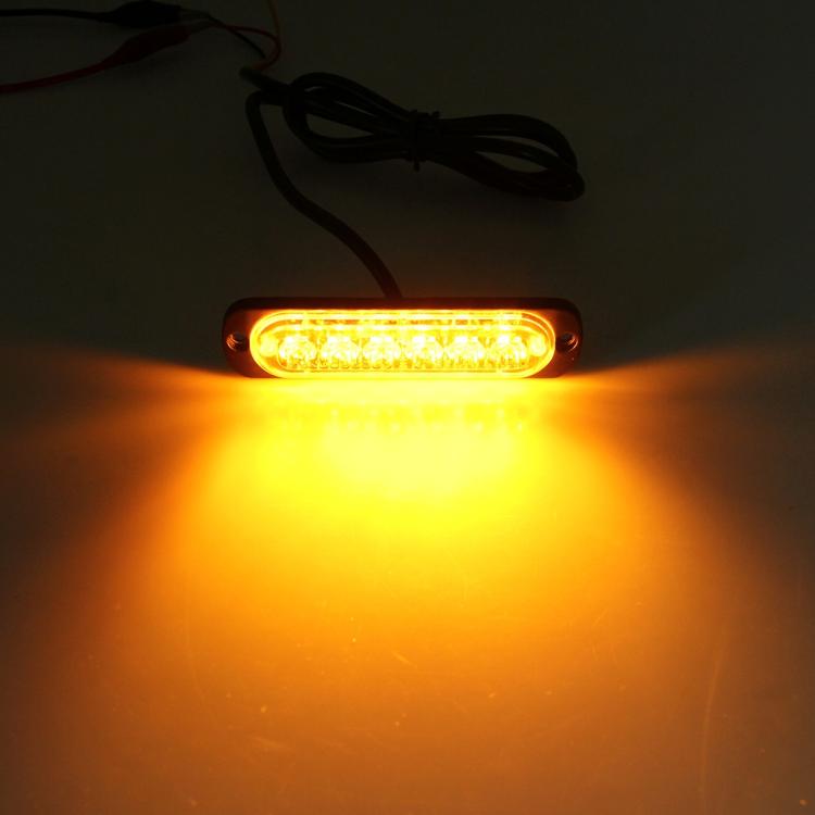 DC 12V-24V 2W 6LEDs SMD-2835 Lamps 17 Flash Patterns 3 Lines Car Flash Lamp Waterproof Car Truck Emergency Strobe Flash Warning Light, Cable Length: 90cm