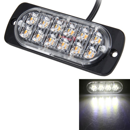 DC 12V-24V 2W 12LEDs SMD-2835 Lamps 17 Flash Patterns 3 Lines Car Flash Lamp Waterproof Car Truck Emergency Strobe Flash Warning Light, Cable Length: 90cm, 12LEDs