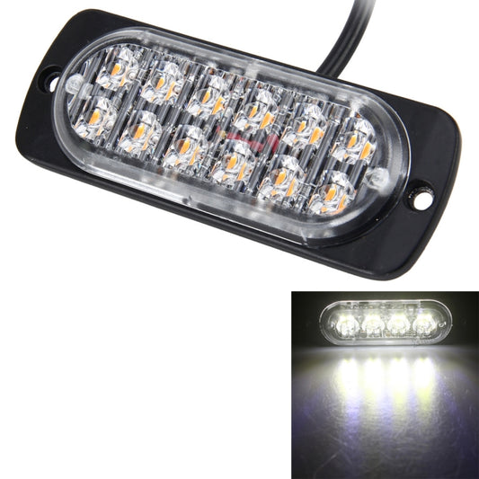 DC 12V-24V 2W 12LEDs SMD-2835 Lamps 17 Flash Patterns 3 Lines Car Flash Lamp Waterproof Car Truck Emergency Strobe Flash Warning Light, Cable Length: 90cm, 12LEDs