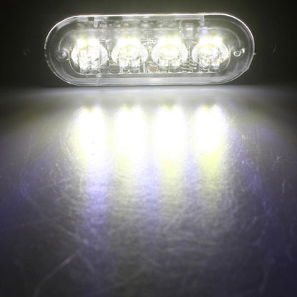 DC 12V-24V 2W 12LEDs SMD-2835 Lamps 17 Flash Patterns 3 Lines Car Flash Lamp Waterproof Car Truck Emergency Strobe Flash Warning Light, Cable Length: 90cm, 12LEDs