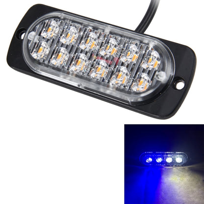 DC 12V-24V 2W 12LEDs SMD-2835 Lamps 17 Flash Patterns 3 Lines Car Flash Lamp Waterproof Car Truck Emergency Strobe Flash Warning Light, Cable Length: 90cm, 12LEDs