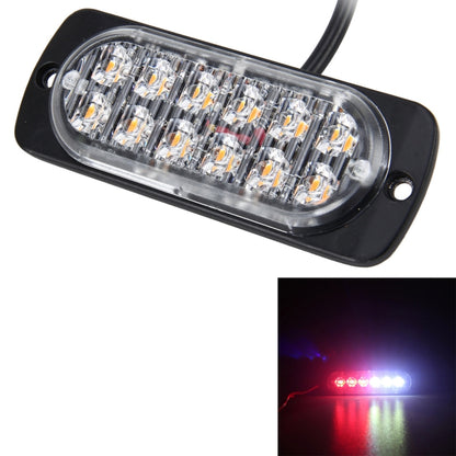 DC 12V-24V 2W 12LEDs SMD-2835 Lamps 17 Flash Patterns 3 Lines Car Flash Lamp Waterproof Car Truck Emergency Strobe Flash Warning Light, Cable Length: 90cm, 12LEDs