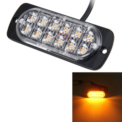 DC 12V-24V 2W 12LEDs SMD-2835 Lamps 17 Flash Patterns 3 Lines Car Flash Lamp Waterproof Car Truck Emergency Strobe Flash Warning Light, Cable Length: 90cm, 12LEDs