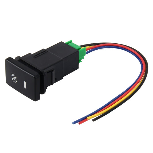 Car Fog Light Lamp Indicator 5 PIN On and Off Button Switch Control 4 Cable Auto Car Fog Light 5 Pin Switch On-Off Button Switch for Toyota, Small Size: 5*2.2*1.7cm, With Cable