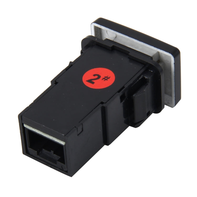 Car Fog Light Lamp Indicator 5 PIN On and Off Button Switch Control 4 Cable Auto Car Fog Light 5 Pin Switch On-Off Button Switch for Toyota, Small Size: 5*2.2*1.7cm, With Cable
