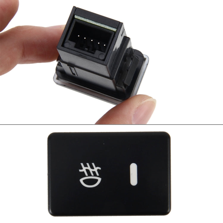 Car Fog Light Lamp Indicator 5 PIN On and Off Button Switch Control 4 Cable Auto Car Fog Light 5 Pin Switch On-Off Button Switch for Toyota, Small Size: 5*2.2*1.7cm, With Cable