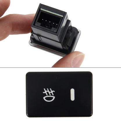 Car Fog Light Lamp Indicator 5 PIN On and Off Button Switch Control 4 Cable Auto Car Fog Light 5 Pin Switch On-Off Button Switch for Toyota, Small Size: 5*2.2*1.7cm, With Cable