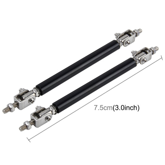 2 PCS Car Modification Large Surrounded By The Rod Telescopic Lever Front and Rear Bars Fixed Front Lip Back Shovel Adjustable Small Rod, Length: 7.5cm, Length: 7.5cm