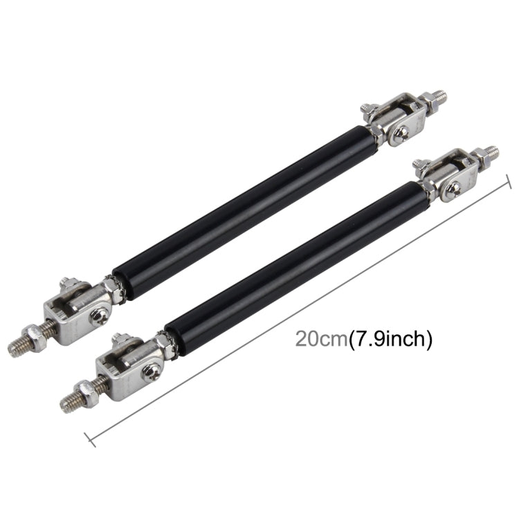 2 Stück Auto Modifikation Große umgebene Stange Teleskophebel Vorne und Hinten Stangen Fest Vordere Lippe Heckschaufel Einstellbare kleine Stange, Länge: 20cm, Länge: 20cm
