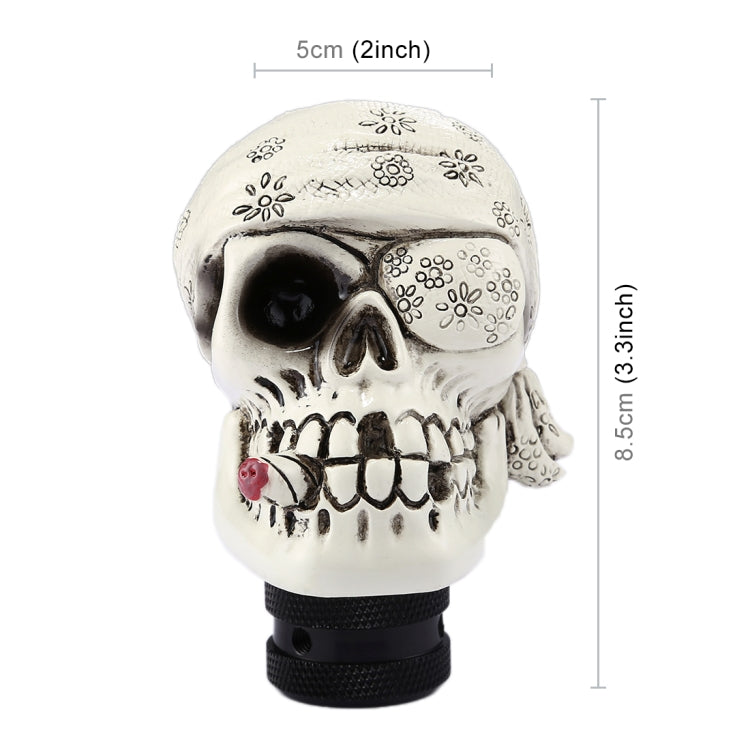 Pirate Skull Shaped Universal Vehicle Car Shifter Cover Manual Automatic Gear Shift Knob, Pirate Skull(White), Pirate Skull(Black), Pirate Skull(Red)