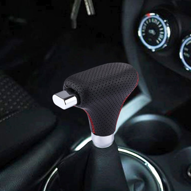 Universal Vehicle Car Black Leather Shifter Cover Manual Automatic Gear Shift Knob, Black Leather Shifter Cover