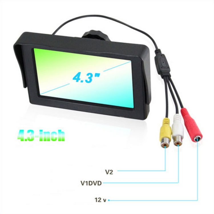 PZ-703 4.3 inch TFT LCD Car Rearview Monitor with Stand and Sun Shade, PZ-703