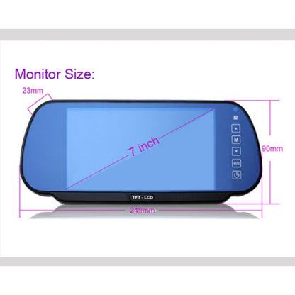 PZ-710 7.0 inch TFT LCD Car Rearview Mirror Monitor with Remote Control, Support Bluetooth / MP5 Player, PZ-710