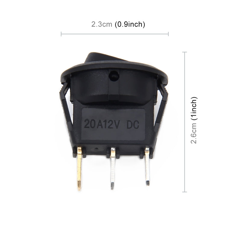 20 Amp 12 Volt Dreifachstecker LED EIN/AUS Wippschalter