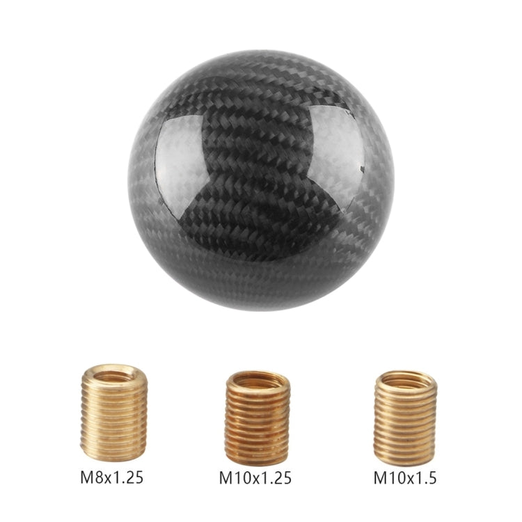 Universal Vehicle Car Shifter Cover Manual Automatic Carbon Fiber Ball Gear Shift Knob, Black, Silver, Ball Gear Shift Knob