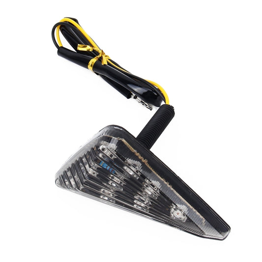 2 pièces en forme de triangle DC 12V Moto 9-LED Lumière jaune clignotant indicateur, en forme de triangle