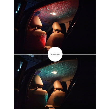 Car Roof Ceiling Decoration 5V Red Green LED Star Night Lights Projector Atmosphere Galaxy Lamp, Red Green, Red Blue