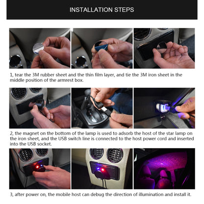 Car Roof Ceiling Decoration 5V Red Green LED Star Night Lights Projector Atmosphere Galaxy Lamp, Red Green, Red Blue