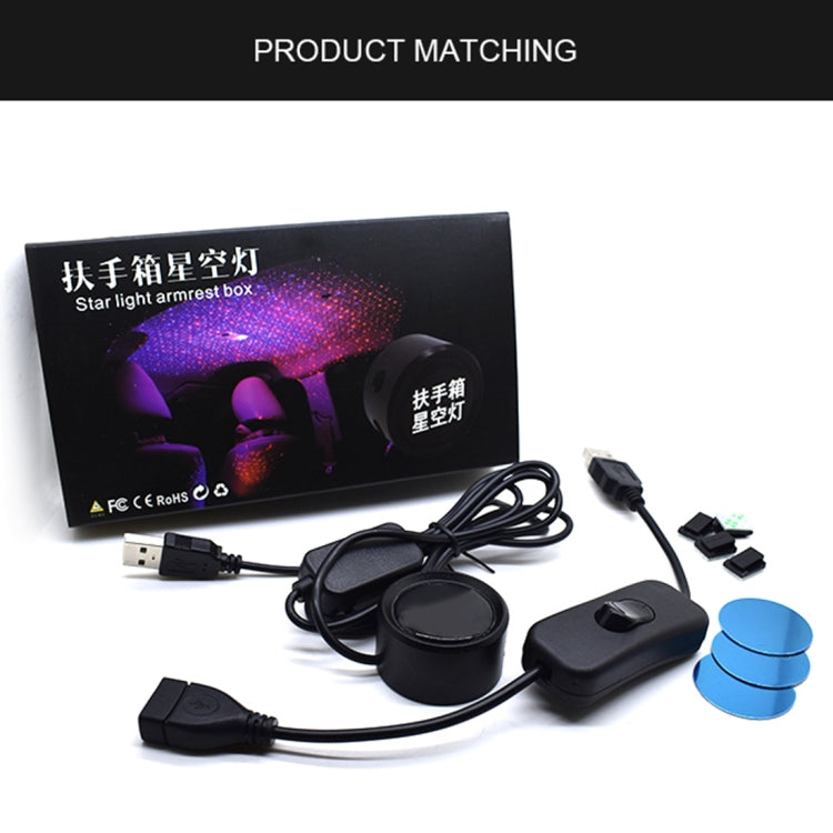 Car Roof Ceiling Decoration 5V Red Green LED Star Night Lights Projector Atmosphere Galaxy Lamp, Red Green, Red Blue